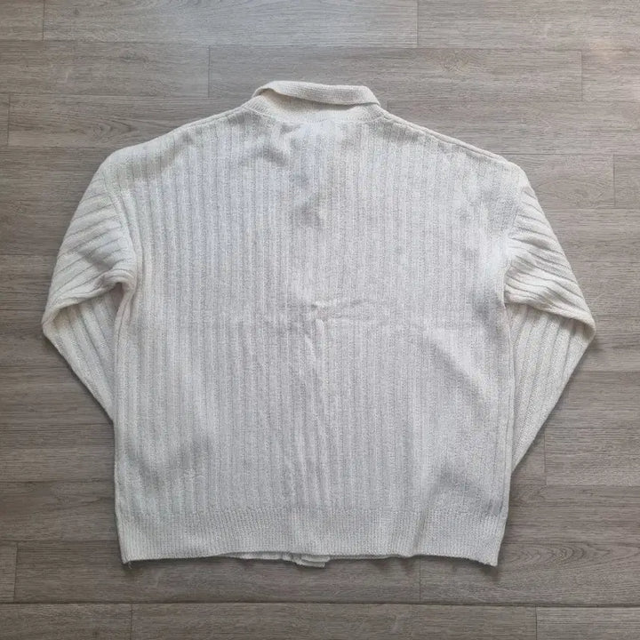 [BUNJANG] Oversized Fit Knit Cardigan Ivory / 새상품) 오버핏 카라 니트 가디건 아이보리