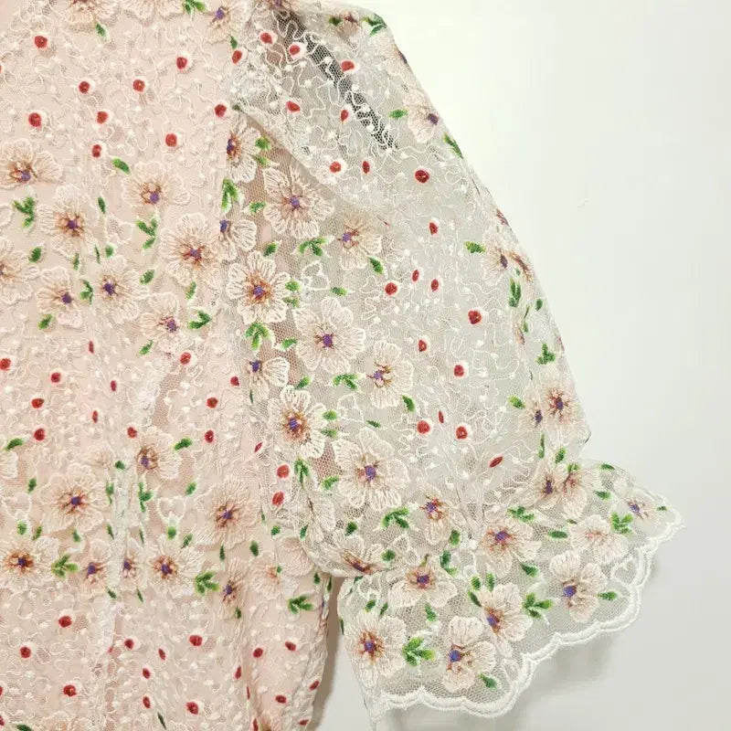 [BUNJANG] Imvely Floral Lace Embroidered Dress / 임블리 플라워 레이스 자수 원피스 S0_i4863