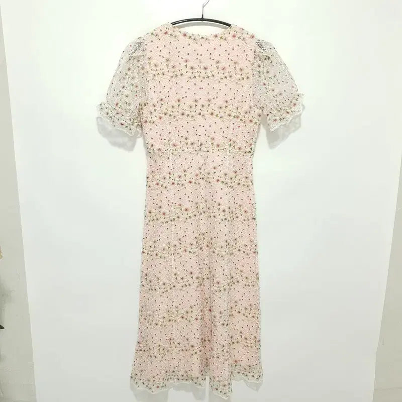 [BUNJANG] Imvely Floral Lace Embroidered Dress / 임블리 플라워 레이스 자수 원피스 S0_i4863
