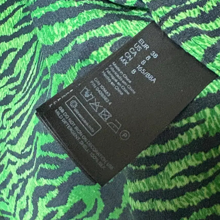 [BUNJANG] KENZO x H&amp;M Green Silk Blouse / 겐조 KENZO x H&amp;M 그린 실크 블라우스