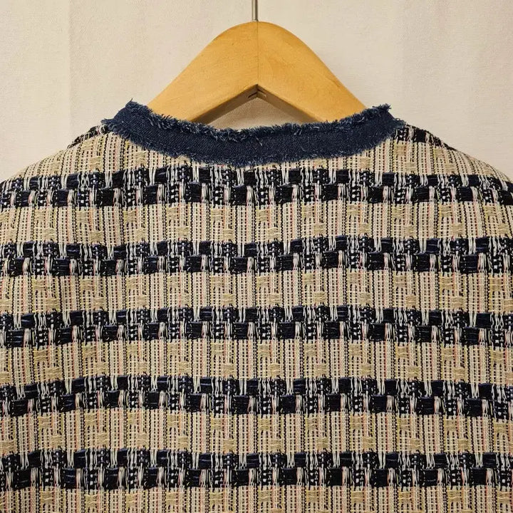 [BUNJANG] Pocket Denim Tweed Jacket - Beige / 포켓 데님 트위드 자켓 *새옷* 베이지