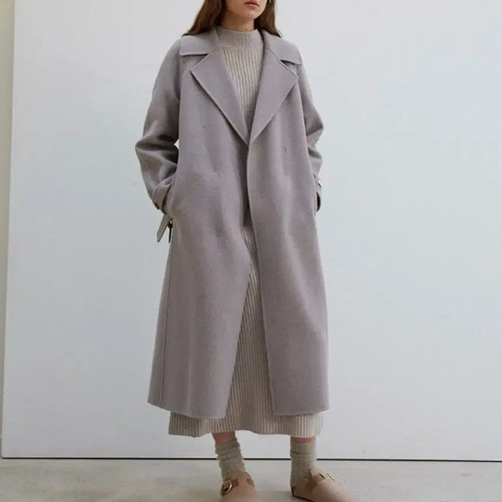 [BUNJANG] On&amp;On Cashmere Blend Belted Handmade Coat / [가격변동X / 온앤온] 핸드메이드 블랙 코트