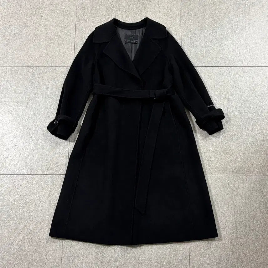 [BUNJANG] On&amp;On Cashmere Blend Belted Handmade Coat / [가격변동X / 온앤온] 핸드메이드 블랙 코트