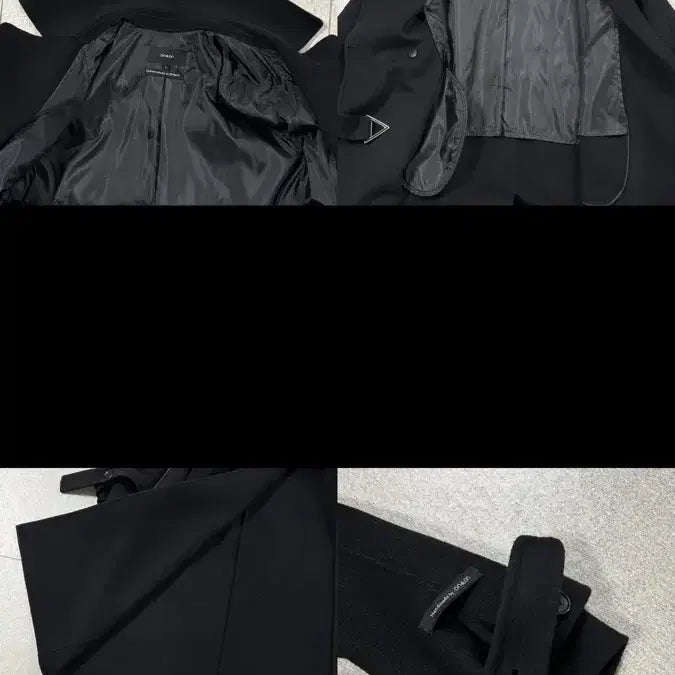 [BUNJANG] On&amp;On Cashmere Blend Belted Handmade Coat / [가격변동X / 온앤온] 핸드메이드 블랙 코트