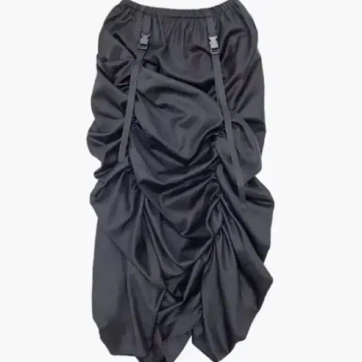 [BUNJANG] UnknownBlue Black Buckle Shirring Skirt / 언노운블루 블랙 버클 셔링 스커트 s