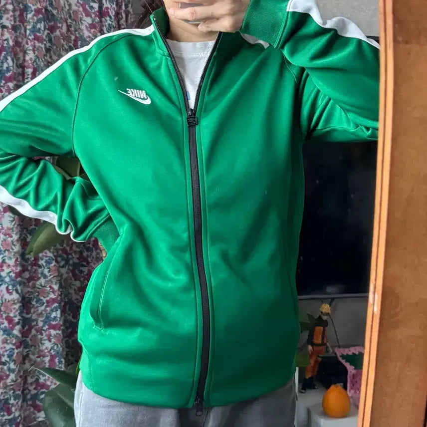 [BUNJANG] Nike Green Track Top Jersey (Size 95) / 나이키 그린 트랙탑 져지 95