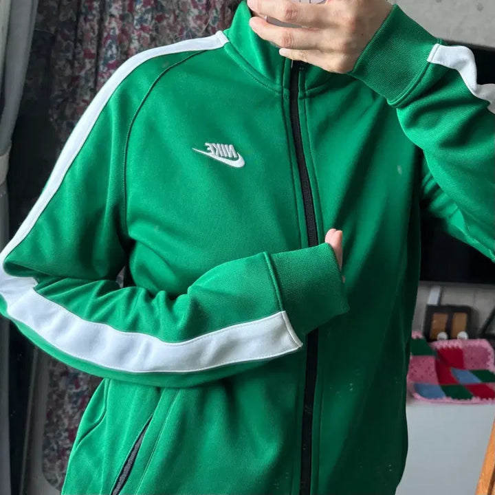 [BUNJANG] Nike Green Track Top Jersey (Size 95) / 나이키 그린 트랙탑 져지 95