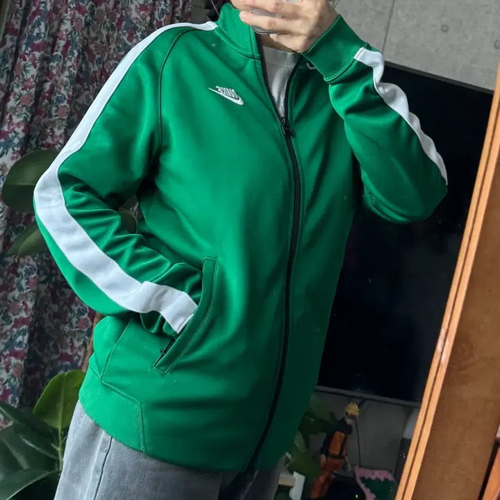 [BUNJANG] Nike Green Track Top Jersey (Size 95) / 나이키 그린 트랙탑 져지 95
