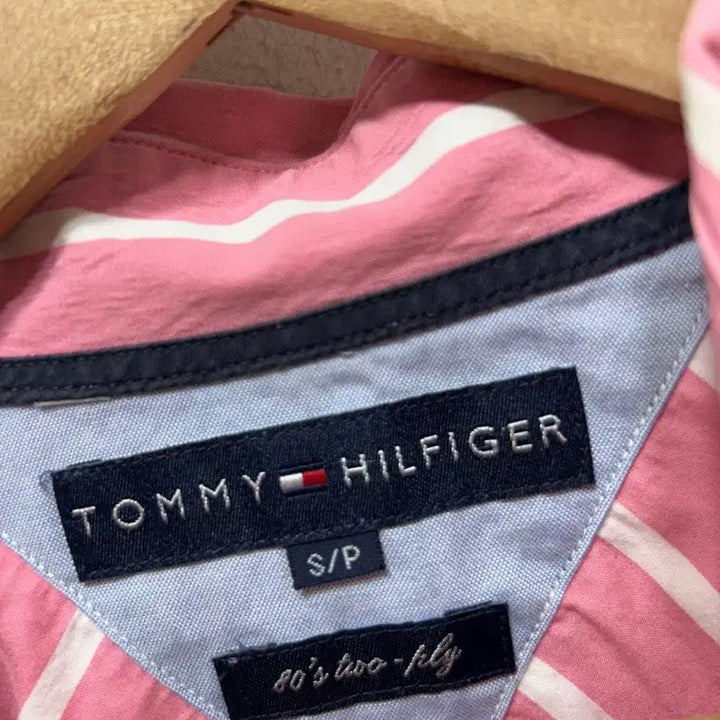 [BUNJANG] Tommy Hilfiger Pink Striped Shirt S / 타미힐피거 핑크 스트라이프 셔츠 S