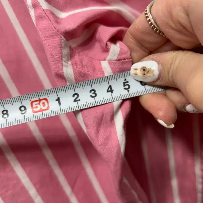 [BUNJANG] Tommy Hilfiger Pink Striped Shirt S / 타미힐피거 핑크 스트라이프 셔츠 S