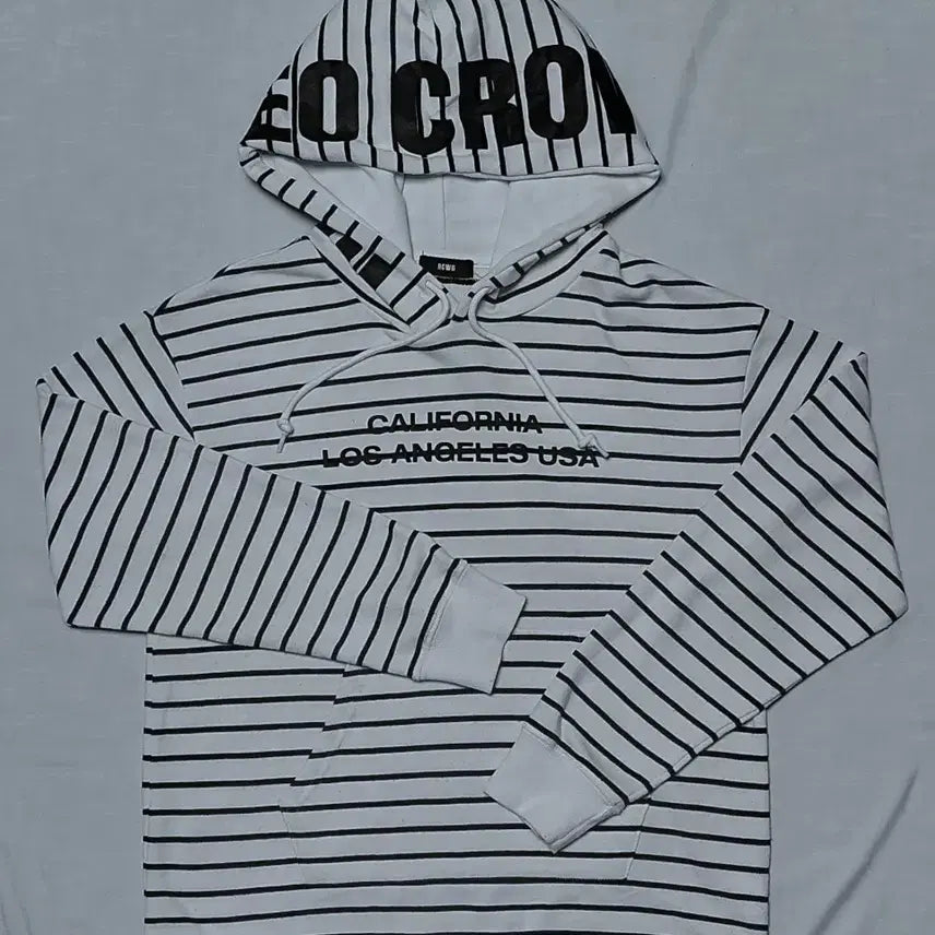 [BUNJANG] Rodeo Crowns RCWB Stripe Hoodie / [FREE] 로데오 크라운즈(RCWB) 스트라이프 후드 티셔츠