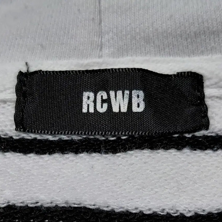 [BUNJANG] Rodeo Crowns RCWB Stripe Hoodie / [FREE] 로데오 크라운즈(RCWB) 스트라이프 후드 티셔츠
