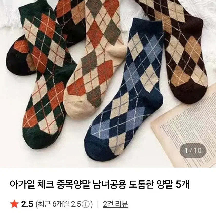 [SOLD OUT] 아가일 체크 양말 세트(새상품)
