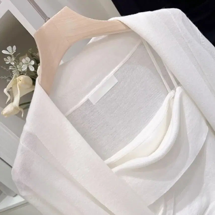 [BUNJANG] Ritz Ivory Tank Top and Cardigan Set / 수입의류 리츠 나시 가디건 세트(아이보리1장 바로배송)