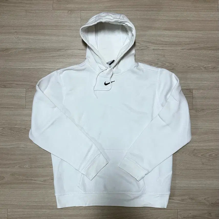 [BUNJANG] Nike Center Swoosh Hoodie White L / 나이키 센터 스우시 후드티 화이트 L