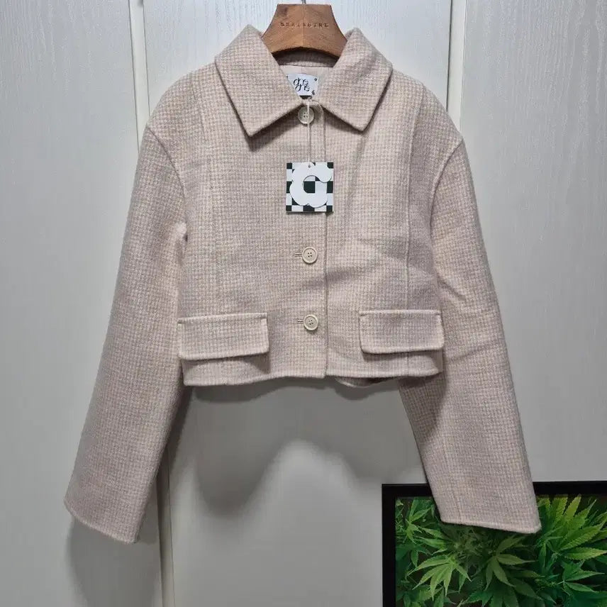 [BUNJANG] Che Che Check Crop Wool Jacket / (초특가세일)(새상품)CHE크롭 울 자켓 .새상품
