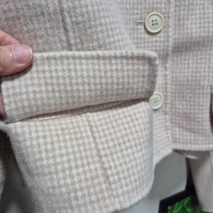 [BUNJANG] Che Che Check Crop Wool Jacket / (초특가세일)(새상품)CHE크롭 울 자켓 .새상품
