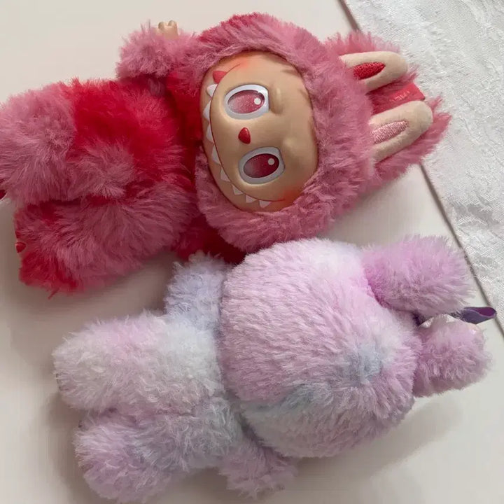 [BUNJANG] Laubuubu Doll Set / 라부부 인형 핑크/보라 2개 세트