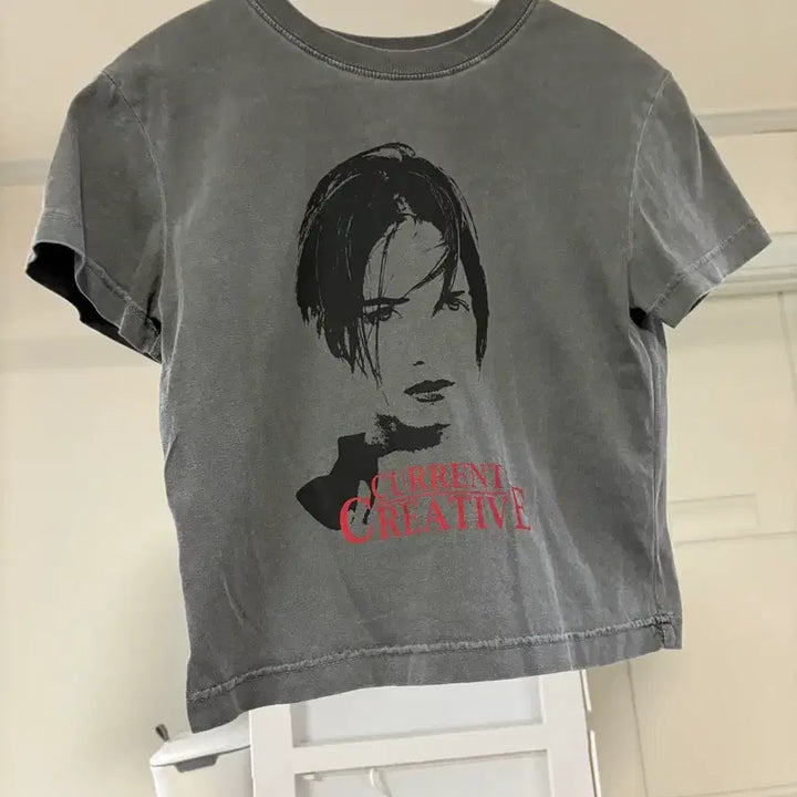[SOLD OUT] 커렌트 90s printed crop tee