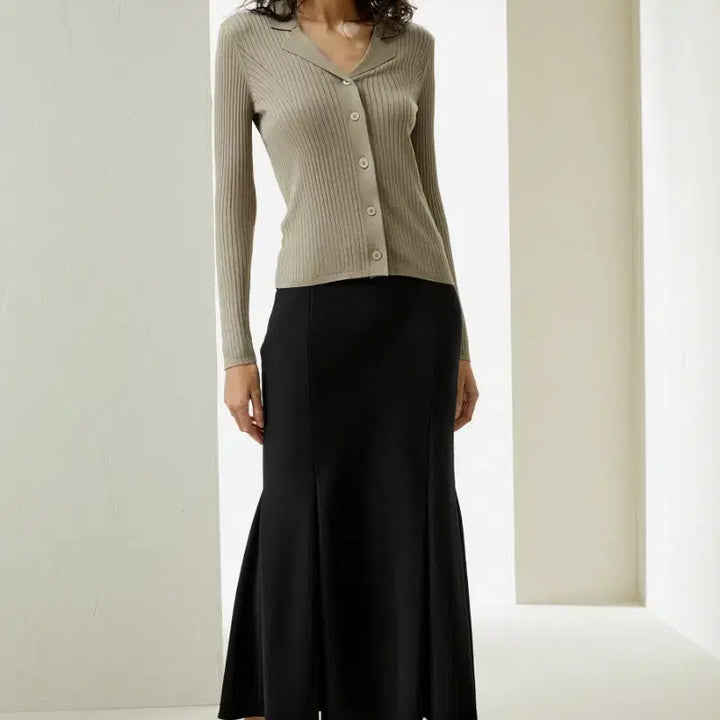 [BUNJANG] LilySilk Lapel Collar Silk Cardigan / 릴리실크 카라 실크 가디건 Lapel Collar Spun
