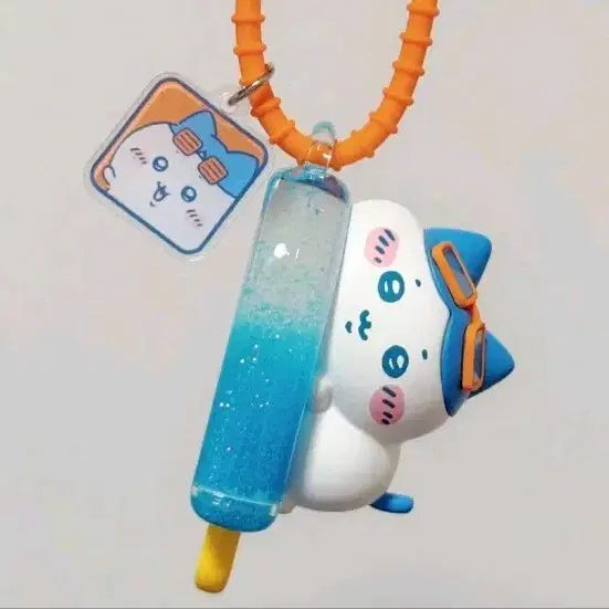 [BUNJANG] Miniso Munjakgwi Hachiware Summer Glitter Figure Keyring / 미니소 먼작귀 하치와레 여름 글리터 피규어 키링