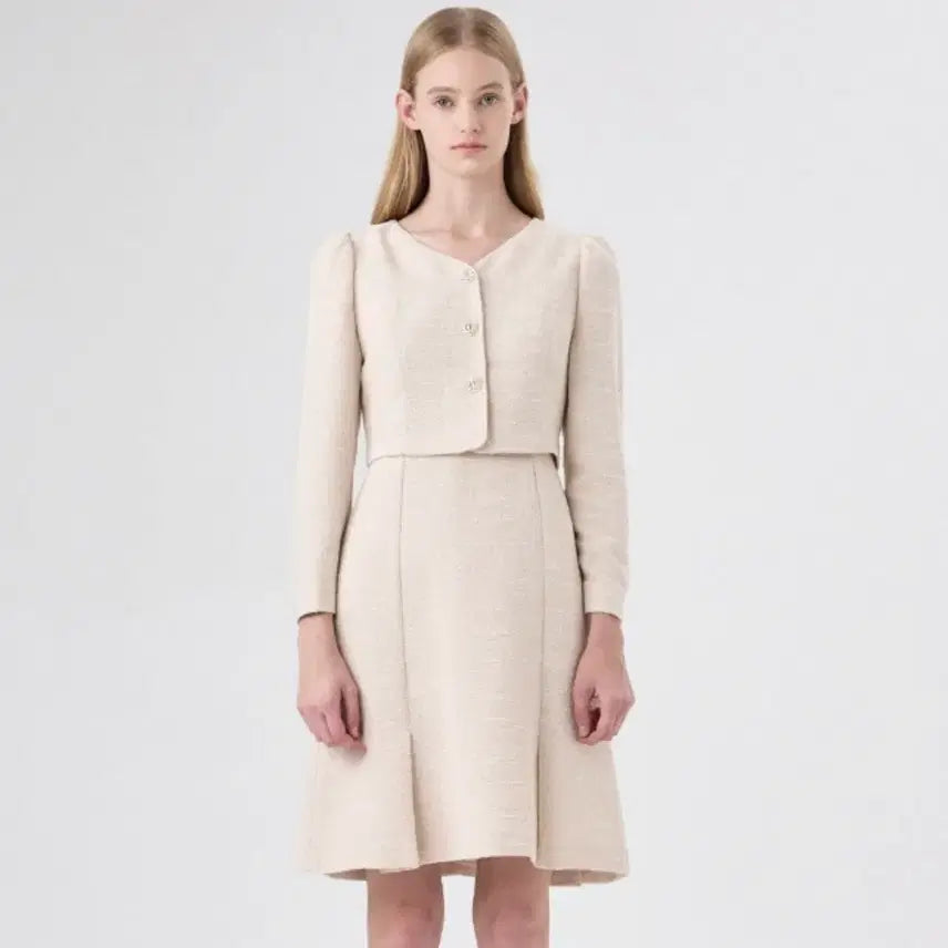 [BUNJANG] Kenneth Lady V-Neck Tweed Dress / 케네스레이디(kenneth lady) V넥 트위드원피스 55 새상품