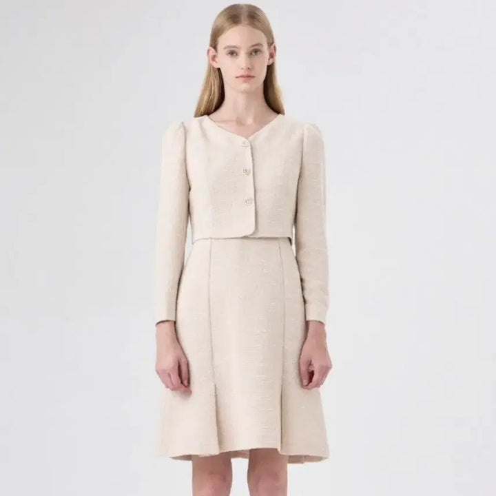 [BUNJANG] Kenneth Lady V-Neck Tweed Dress / 케네스레이디(kenneth lady) V넥 트위드원피스 55 새상품