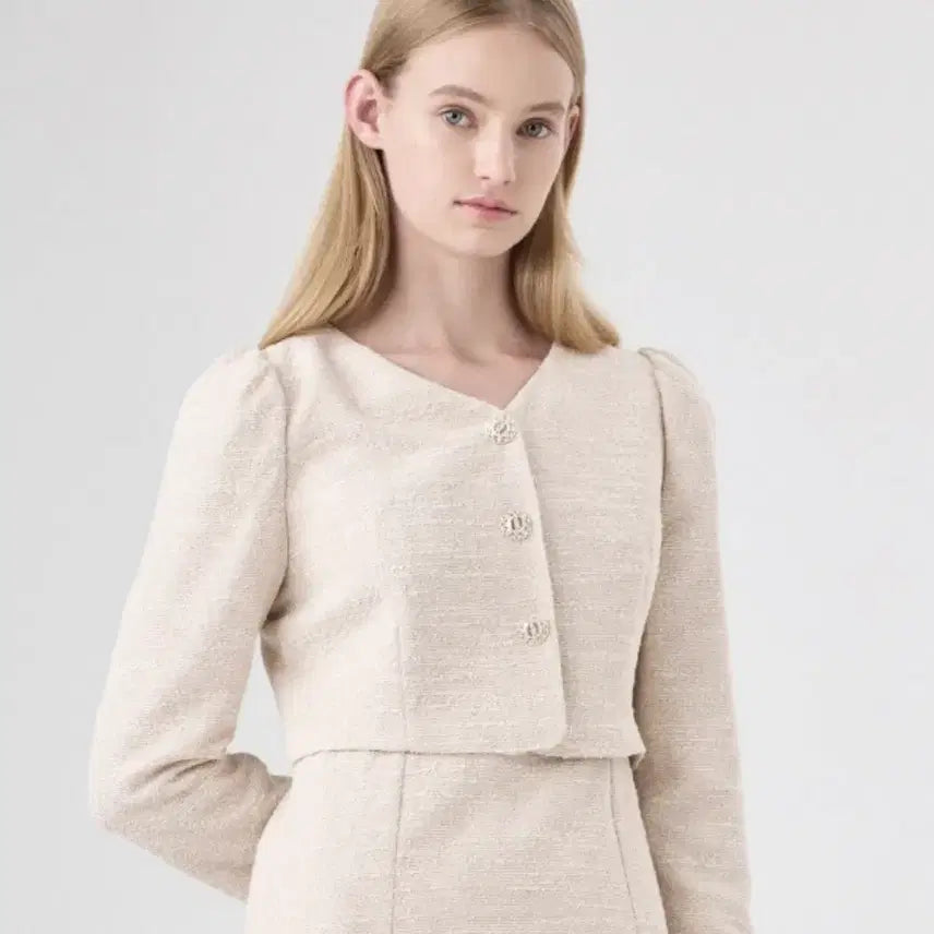 [BUNJANG] Kenneth Lady V-Neck Tweed Dress / 케네스레이디(kenneth lady) V넥 트위드원피스 55 새상품