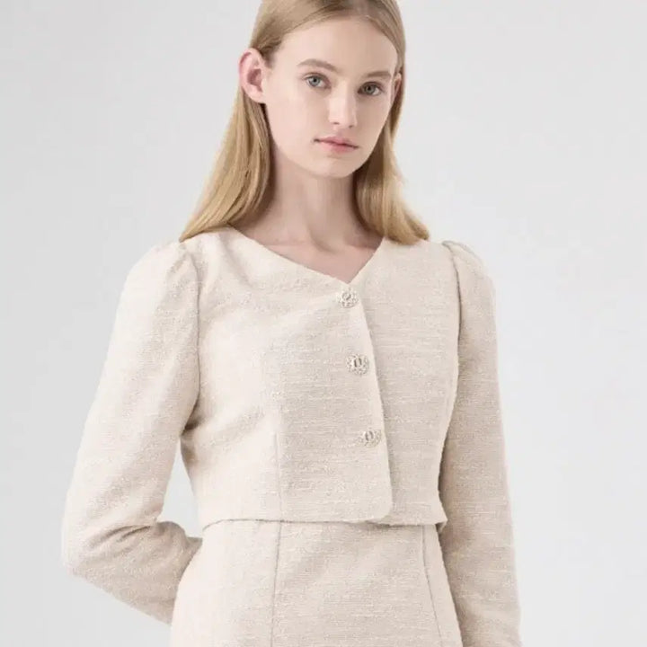 [BUNJANG] Kenneth Lady V-Neck Tweed Dress / 케네스레이디(kenneth lady) V넥 트위드원피스 55 새상품