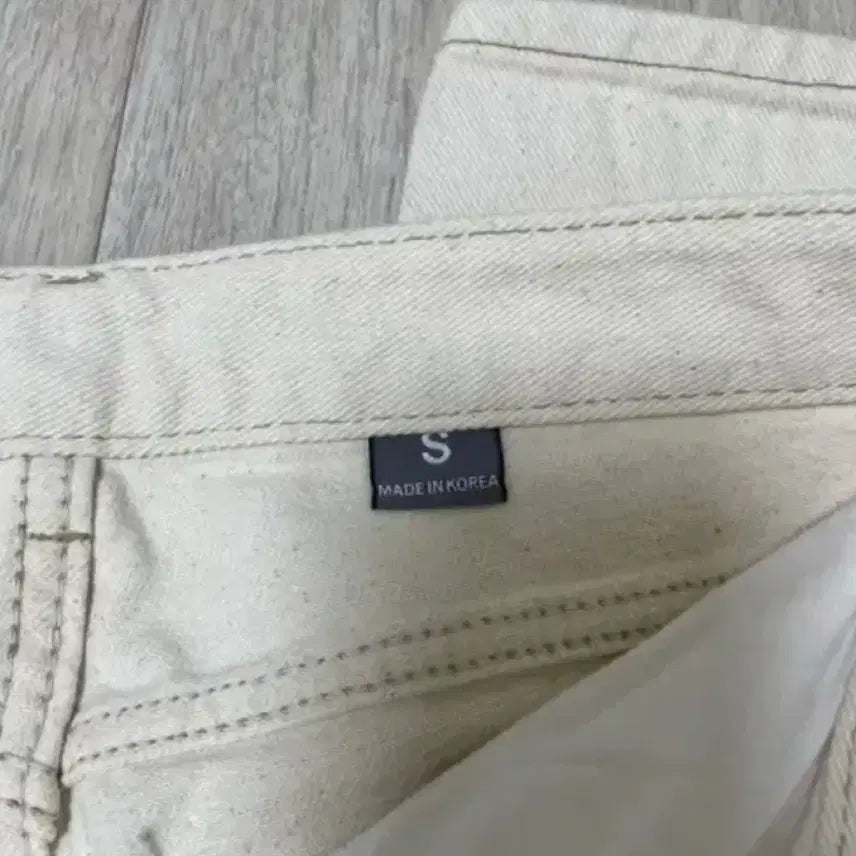[BUNJANG] Ivory Stitch Pants for Women / 여성 아이보리 컬러 스티치 팬츠 바지 긴바지 면바지 키작녀