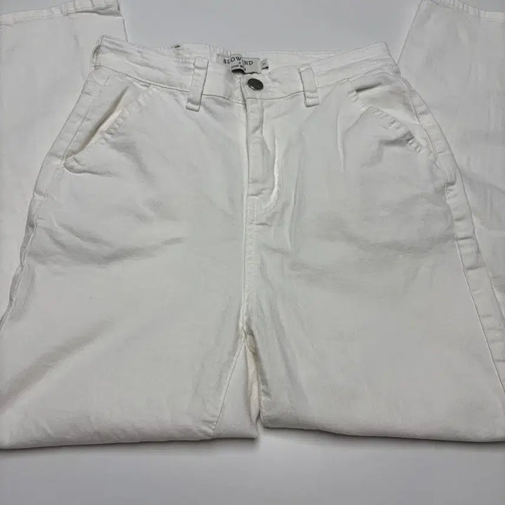 [BUNJANG] Slow and Lovely White Summer Pants / 슬로우앤드 화이트 여름 팬츠 긴바지 면바지 바지 키작녀