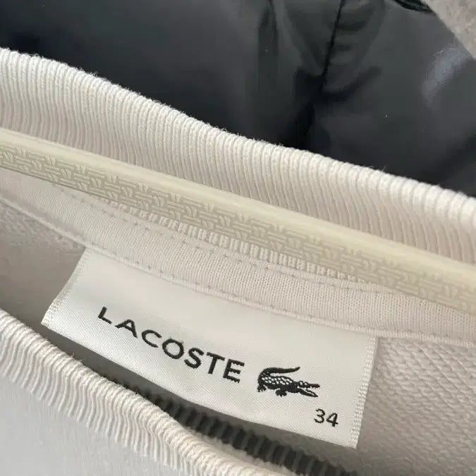 [BUNJANG] Lacoste Big Logo Sweatshirt White Women&