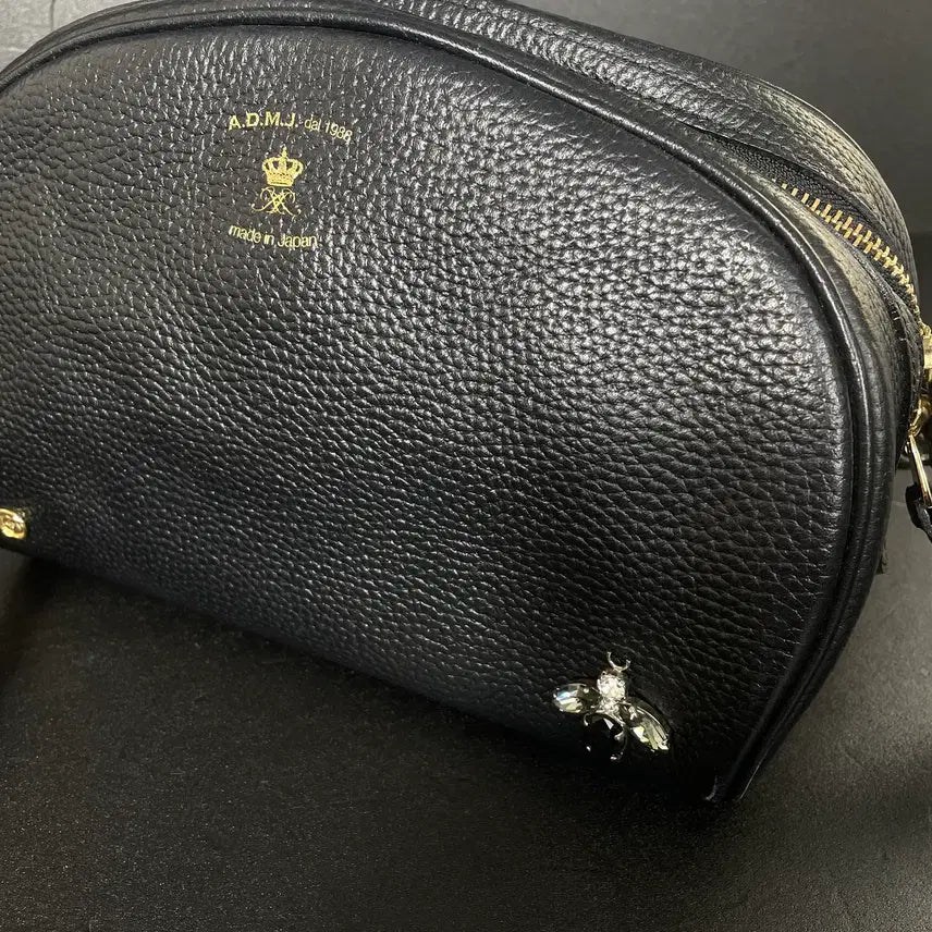 [BUNJANG] A.D.M.J THE BEE Round Accent Black Crossbody Bag / A.D.M.J THE BEE 라운드 악센트 블랙 레이디스 크로스백