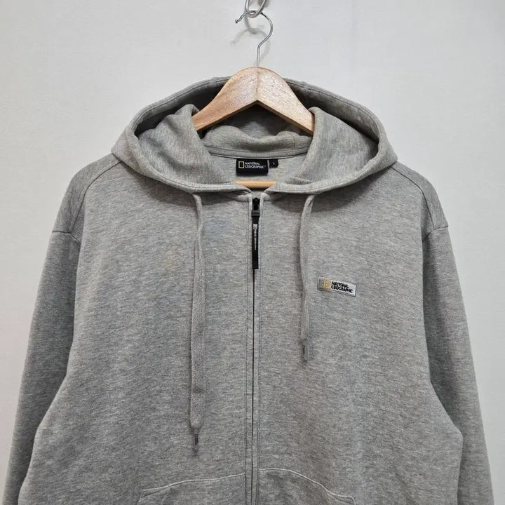 [BUNJANG] National Geographic Gray Hoodie Zip-Up / 내셔널지오그래픽 후드 집업