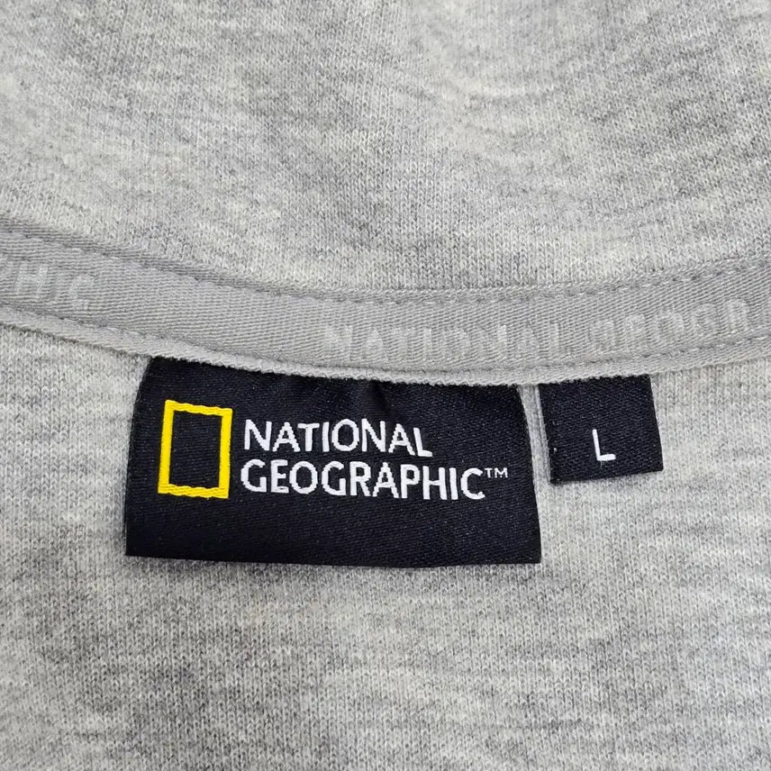[BUNJANG] National Geographic Gray Hoodie Zip-Up / 내셔널지오그래픽 후드 집업