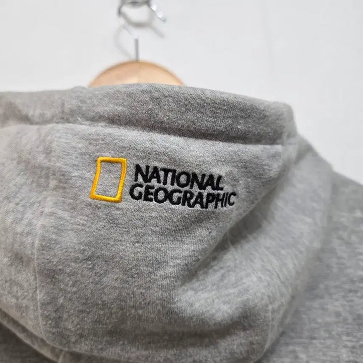 [BUNJANG] National Geographic Gray Hoodie Zip-Up / 내셔널지오그래픽 후드 집업