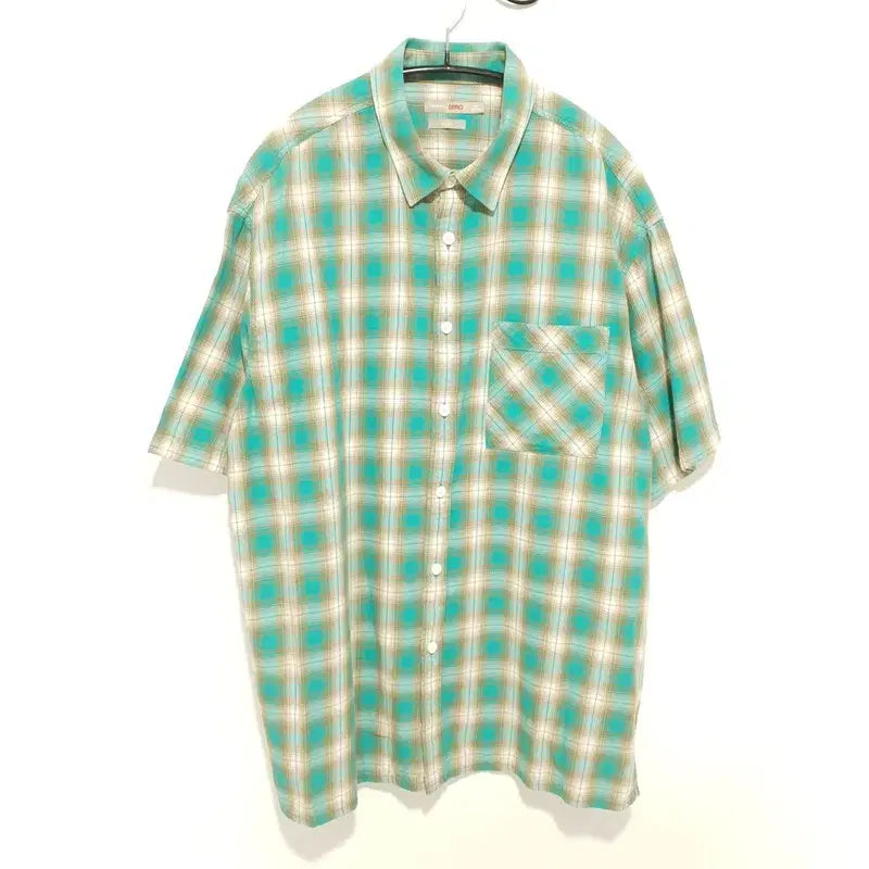 [BUNJANG] Spao Loose Fit Checkered Short Sleeve Shirt XL / 스파오 루즈핏 체크 반팔 셔츠 XL_i4918