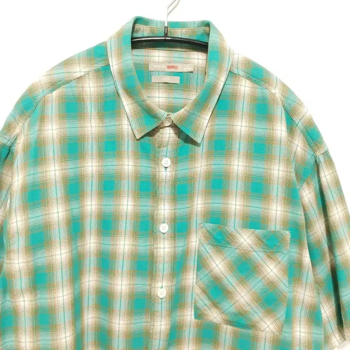 [BUNJANG] Spao Loose Fit Checkered Short Sleeve Shirt XL / 스파오 루즈핏 체크 반팔 셔츠 XL_i4918