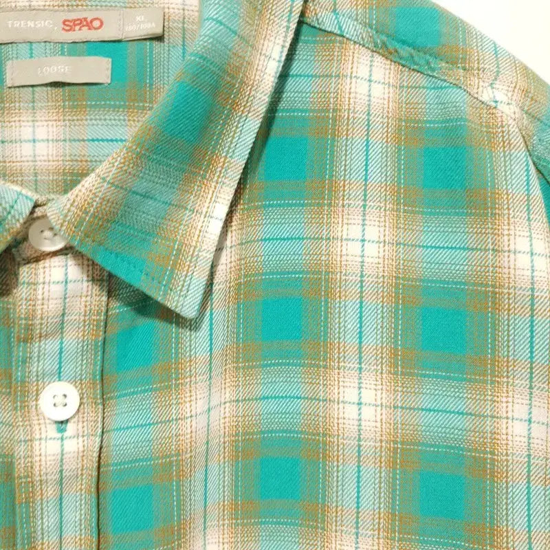 [BUNJANG] Spao Loose Fit Checkered Short Sleeve Shirt XL / 스파오 루즈핏 체크 반팔 셔츠 XL_i4918