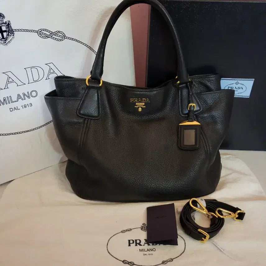 [BUNJANG] Prada Vitello Tote &amp; Cross Bag / 프라다 비텔라 토트 &amp; 크로스 백