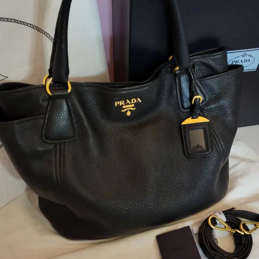 [BUNJANG] Prada Vitello Tote &amp; Cross Bag / 프라다 비텔라 토트 &amp; 크로스 백