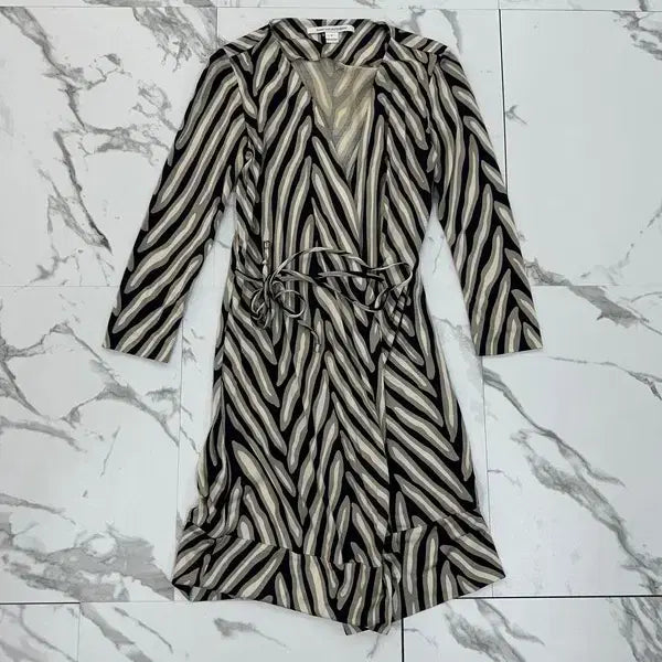 [BUNJANG] Diane von Furstenberg Pattern Wrap Dress / 다이앤 본 퍼스텐버그 패턴 랩 원피스