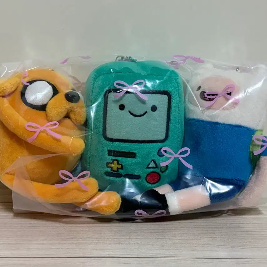 [BUNJANG] Adventure Time Finn Jake BMO Keyring Bundle Set / [일괄] 어드벤처타임 핀 제이크 비모 인형 키링 세트