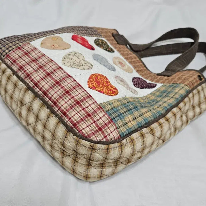 [BUNJANG] Quilted Heart Big Bag / 퀼트 하트 빅가방