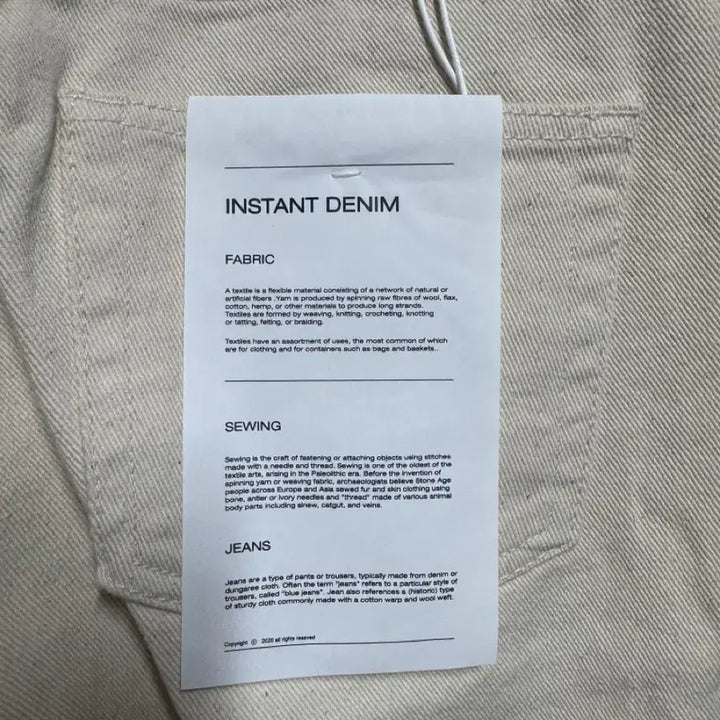 [BUNJANG] Branded 1931 Cream Denim 34 Jeans / [새상품] 브랜디드 1931/크림/34