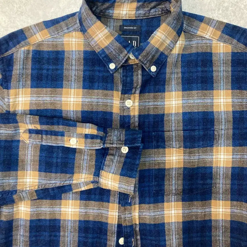 [BUNJANG] GAP Denim Check Shirt / GAP 갭 데님 체크셔츠