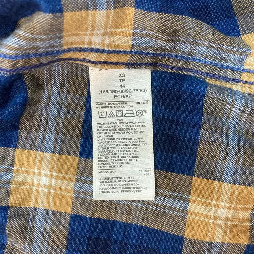 [BUNJANG] GAP Denim Check Shirt / GAP 갭 데님 체크셔츠
