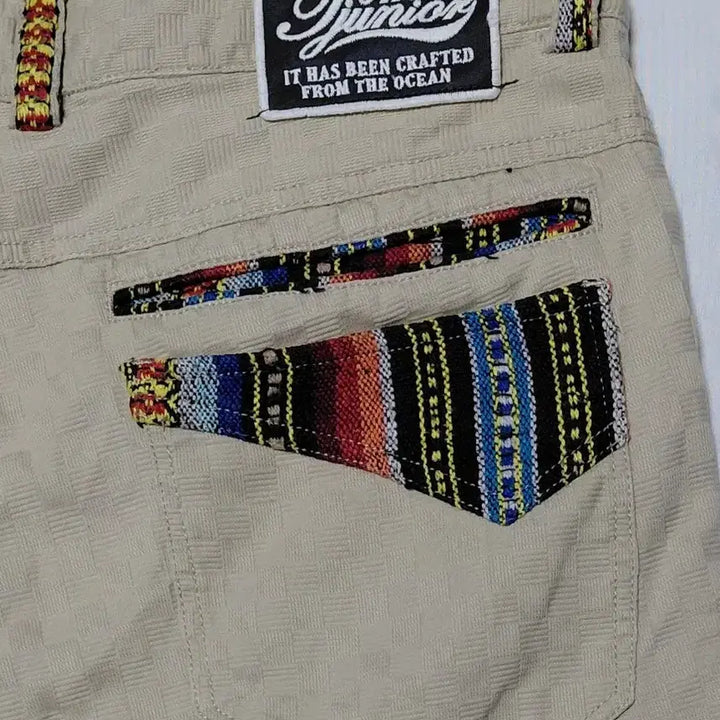[BUNJANG] TOMT JUNIOR Ethnic Check Textured Half Pants / [M] TOMT JUNIOR 에스닉 포인트 체크 텍스처 하프 팬츠