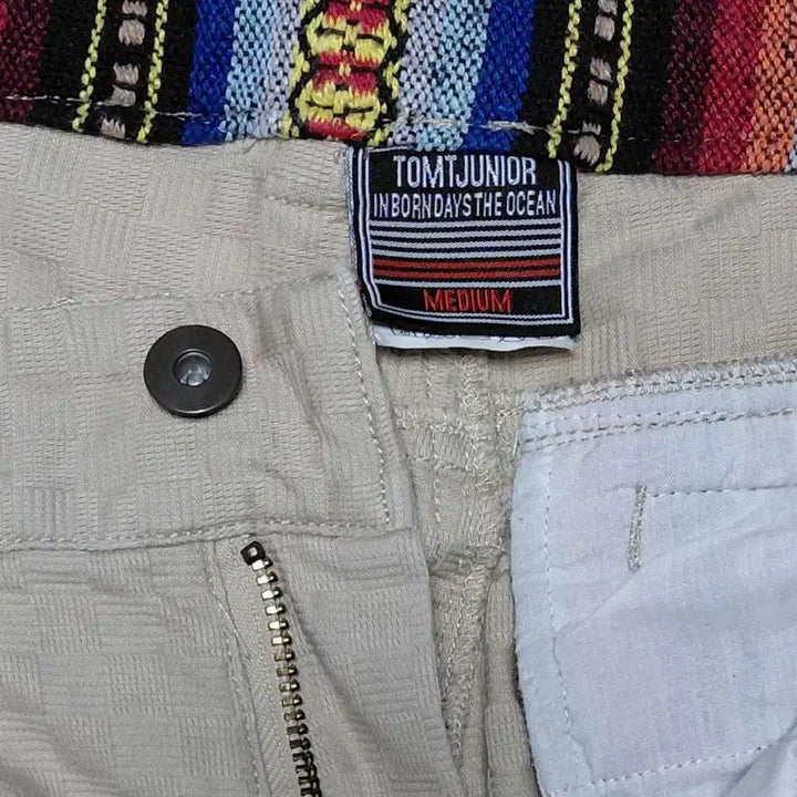 [BUNJANG] TOMT JUNIOR Ethnic Check Textured Half Pants / [M] TOMT JUNIOR 에스닉 포인트 체크 텍스처 하프 팬츠
