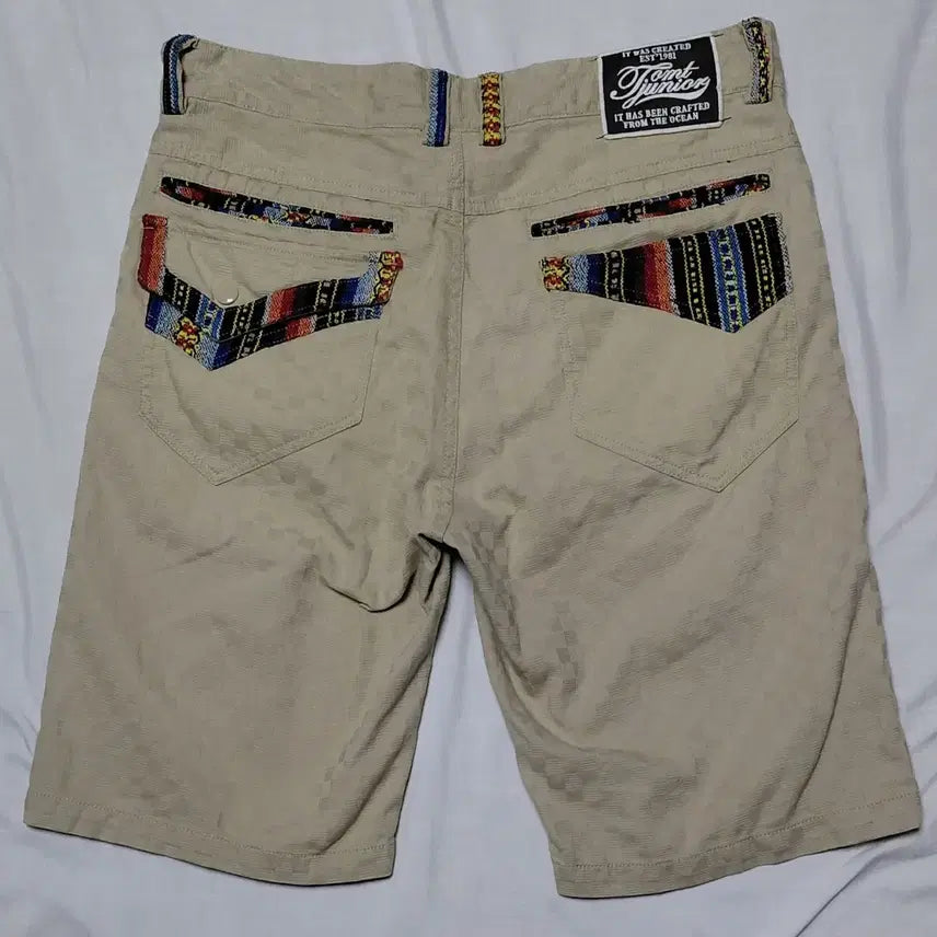 [BUNJANG] TOMT JUNIOR Ethnic Check Textured Half Pants / [M] TOMT JUNIOR 에스닉 포인트 체크 텍스처 하프 팬츠